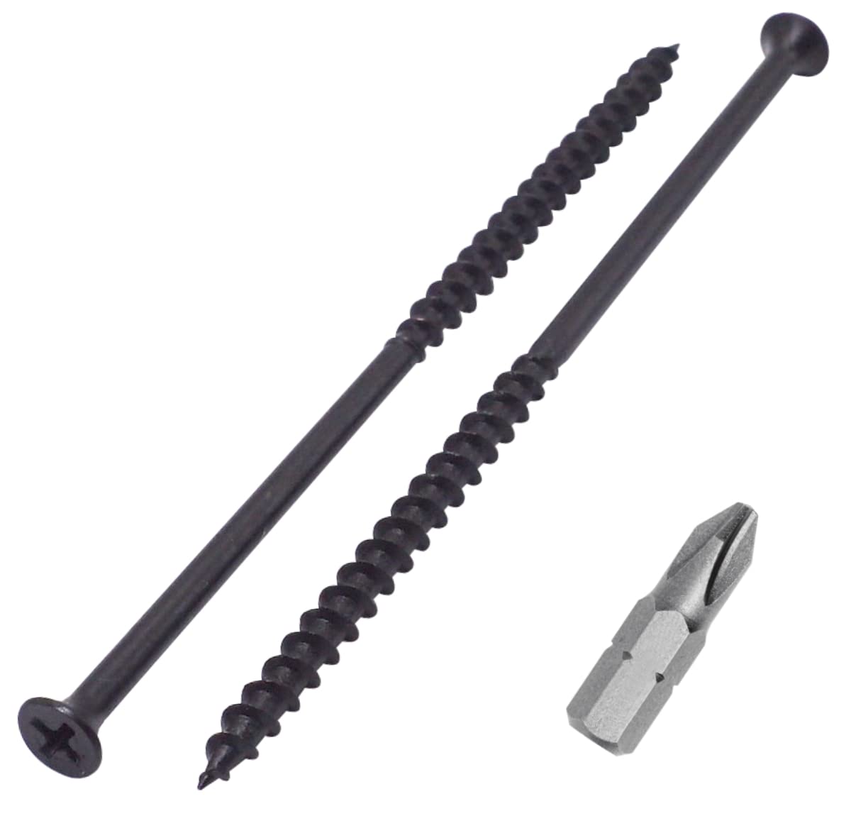 SKIR'CO (30 pcs) Black Phosphate Finish 4.8 x 130 mm Drywall Screws, Wood Screws, Phillips Bugle Head, Plasterboard Screws