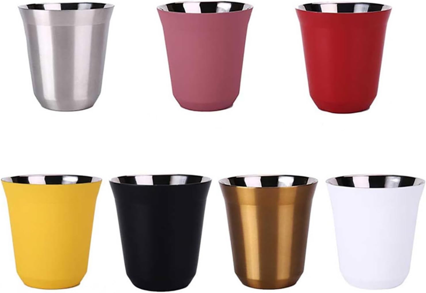 Coffee Cup 160ml Espresso Mugs Stainless Steel Coffee Milk Water Drink Breakfast Cups Insulated Tea Cup