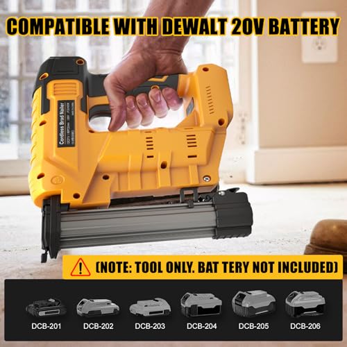 18GA Nail Gun Compatible with Dewalt 20V Battery, 2 in 1 Cordless Brad Nailer/Electric Stapler 500pcs Nails and 500pcs Staples Included for Home Improvement DIY Woodworking (No Battery) 7 18GA Nail Gun Compatible with Dewalt 20V Battery, 2 in 1 Cordless Brad Nailer/Electric Stapler 500pcs Nails and 500pcs Staples Included for Home Improvement DIY Woodworking (No Battery) - Image 7