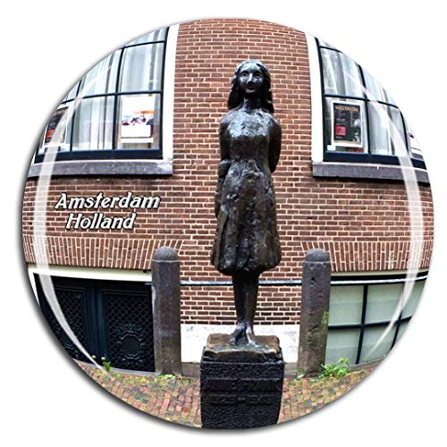Imán decorativo 3D cristal Holland Anne Frank Amsterdam miniatura 1