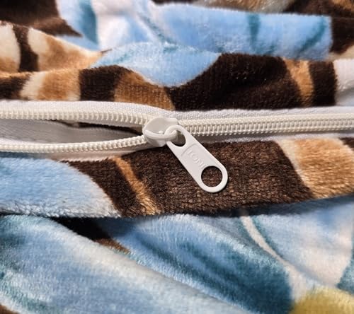 Image of Winter Woolen Premium Flannel Velvet Warm Duvet Cover Quilt Cover | Rajai Cover | Blanket Cover | Comforter Cover Single Size 60x100 inches Woollen (Brown Flora, Single Bed)