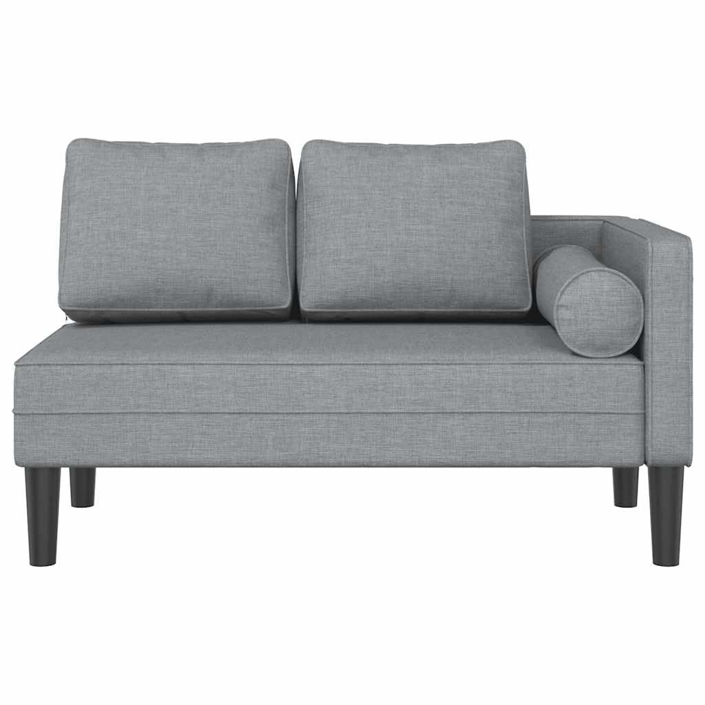 vidaXL Sofá diván con Cojines Tela Gris Claro, Chaise Longue Silla, sofá Chaise Longue, sofá tapizado, Tumbona, Tumbona, sofá de salón