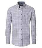 CASAMODA Freizeithemd kariert Comfort Fit Blau XL
