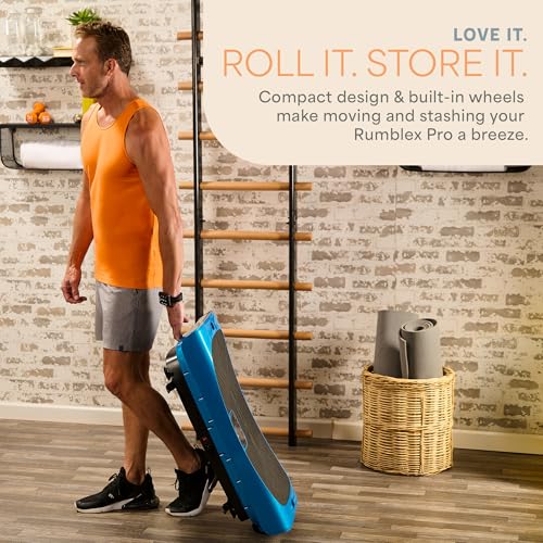 LifePro Rumblex 4D Pro Vibration Plate - Whole Body Vibration Platform Exercise Machine - Home Workout Equipment for Weight Loss, Toning & Wellness - Full Bundle of Bands, Straps & Accessories