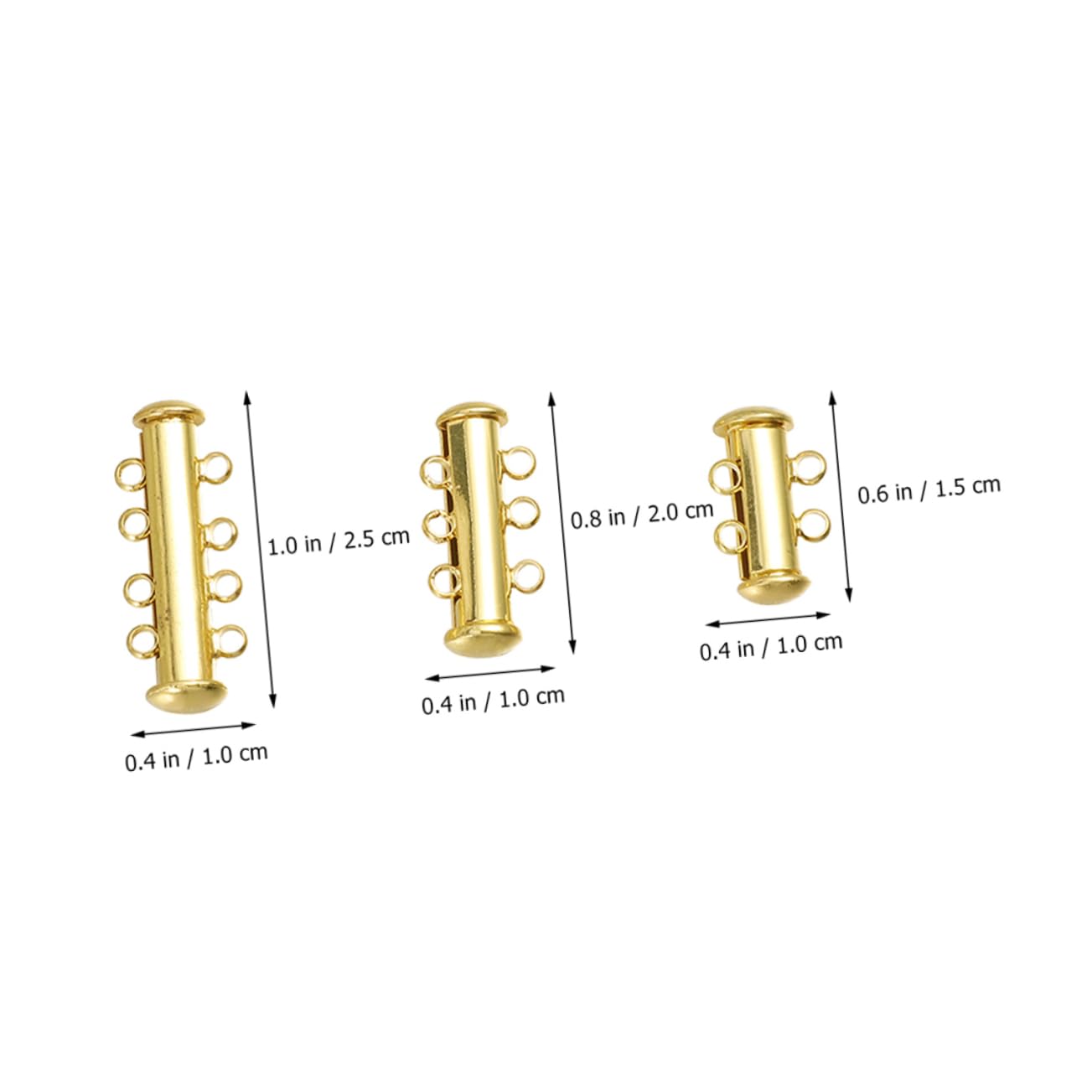 STOBOK 18piezas Conectores De Joyas Magnéticos De Latón De Cierre Deslizante Para Collares y Pulseras Incluye Doble Triple Plata