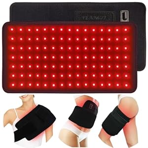 Red Light Therapy Infrared Light Therapy Pad Wearable Wrap Heating Pad for Body Pain Relief Back Waist Shoulder Knee Feet Faster Body Energy Recovery with Timer