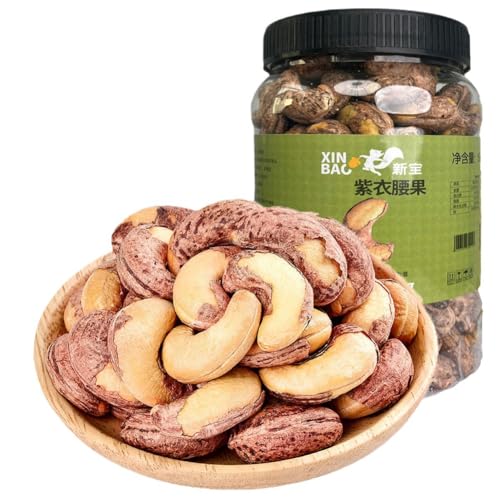 腰果仁 衣付きカシューナッツ 500 g/缶 炭?腰果 カシューナッツ プレーン皮付きカシューナッツ ナッツスナック ドライフルーツ土産 デイリーナッツ ?果炒? 零食特? ?日?果 ナッツ炒め ?皮腰果仁 (500g*1缶)