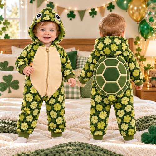 Baby Boy Girl Hooded Romper, Long Sleeve Jumpsuits Full Zip Onesie Clothes - image 2