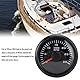Auto Drehzahlmesser 0-3000 U/Min Tachometer Drehzahl Stunde Meter, 52 Mm 2 Zoll Metall DC 9-32 V, LKW Traktoren RVS-Boote, Sieben Farb (Schwarzes Zifferblatt schwarzer Lünette
