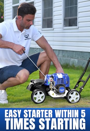 Wild Badger Power Sidewalk Edger Lawn Tool Gas 31cc WB31CCED, Blue - Image 6
