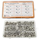 AireKouzia Modified Truss Head Phillips Screws Set - 415 Wood Screws Assortment Kit M3/M3.5/M4/M5 Multi-Size Kit for Furniture Assembly, Carpentry, Woodworking and DIY Projects