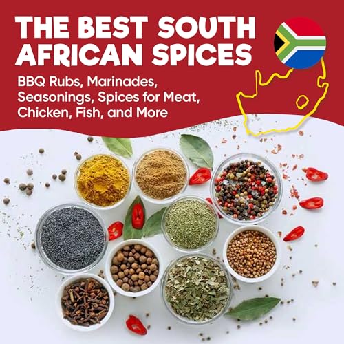 Seasoning Spice Set 6 Piece Variety Roberstons Collection from South Africa, BBQ Rubs, Marinades, Seasonings, and Spices for Meat, Chicken, Fish, and More - Gift for Dad, Men, and Grilling Enthusiasts