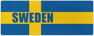 Sweden Swedish Flag Desk Mat Gaming Mouse Pad Accessories Non-Slip 30x80cm | Fashion Protector for Writing Gaming Laptop Office Home Decor