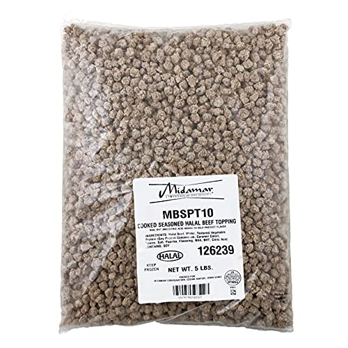 Midamar Halal Cooked Seasoned Beef Topping (5 lb)