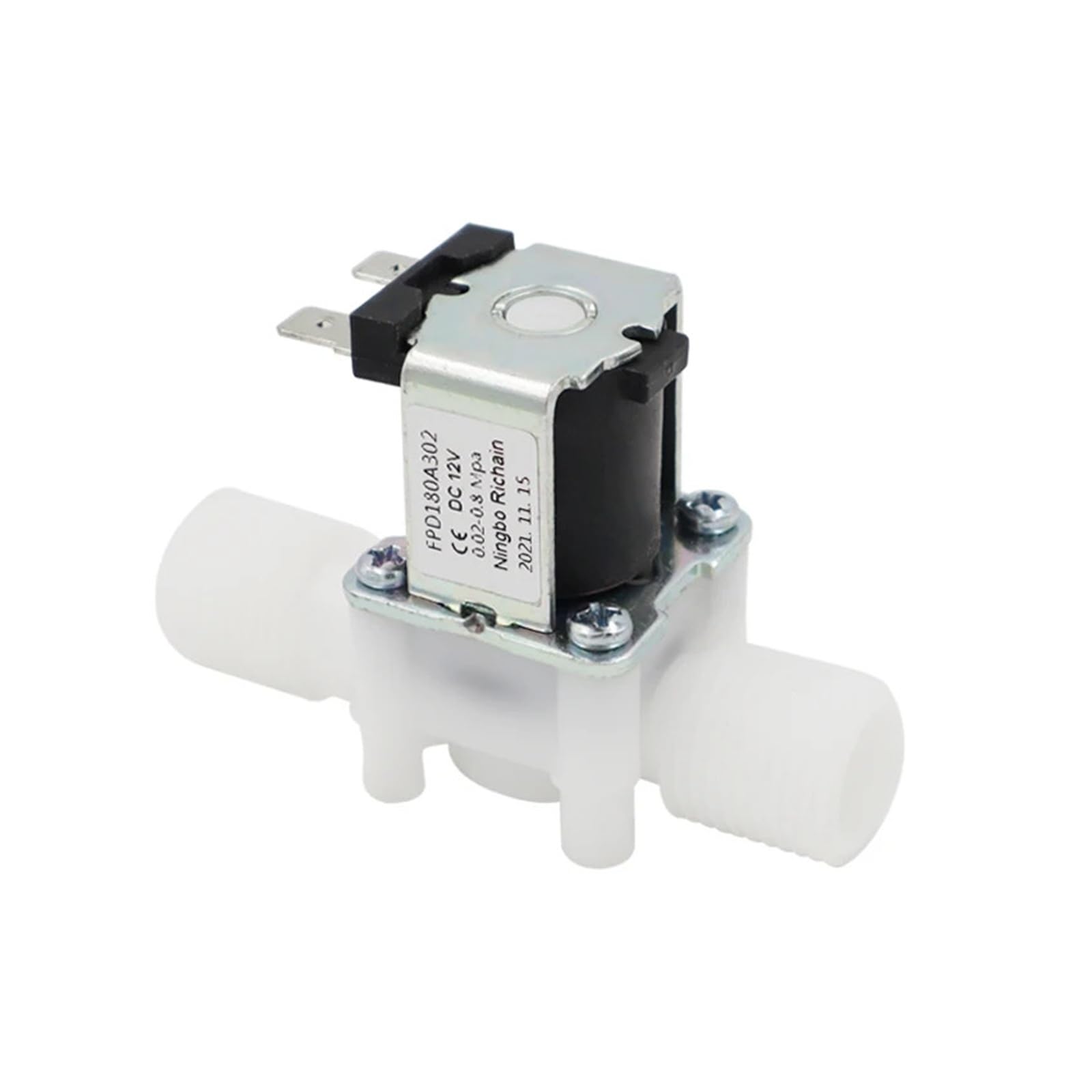 Válvula solenoide de 3/4" normalmente abierta con rosca macho de 24V