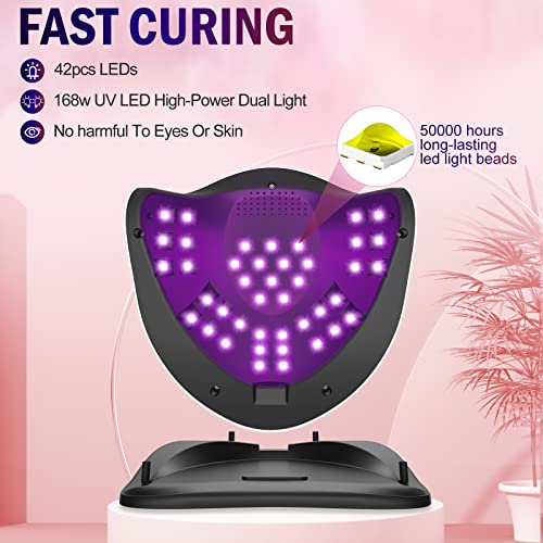 NAILGIRLS UV LED Nail Lamp, 54W Fast Nail Dryer Gel Polish Light with 4 Timer Setting Sensor, 36 Dual LED UV Beads Professional Salon Nail Curing Lamp - Image 2