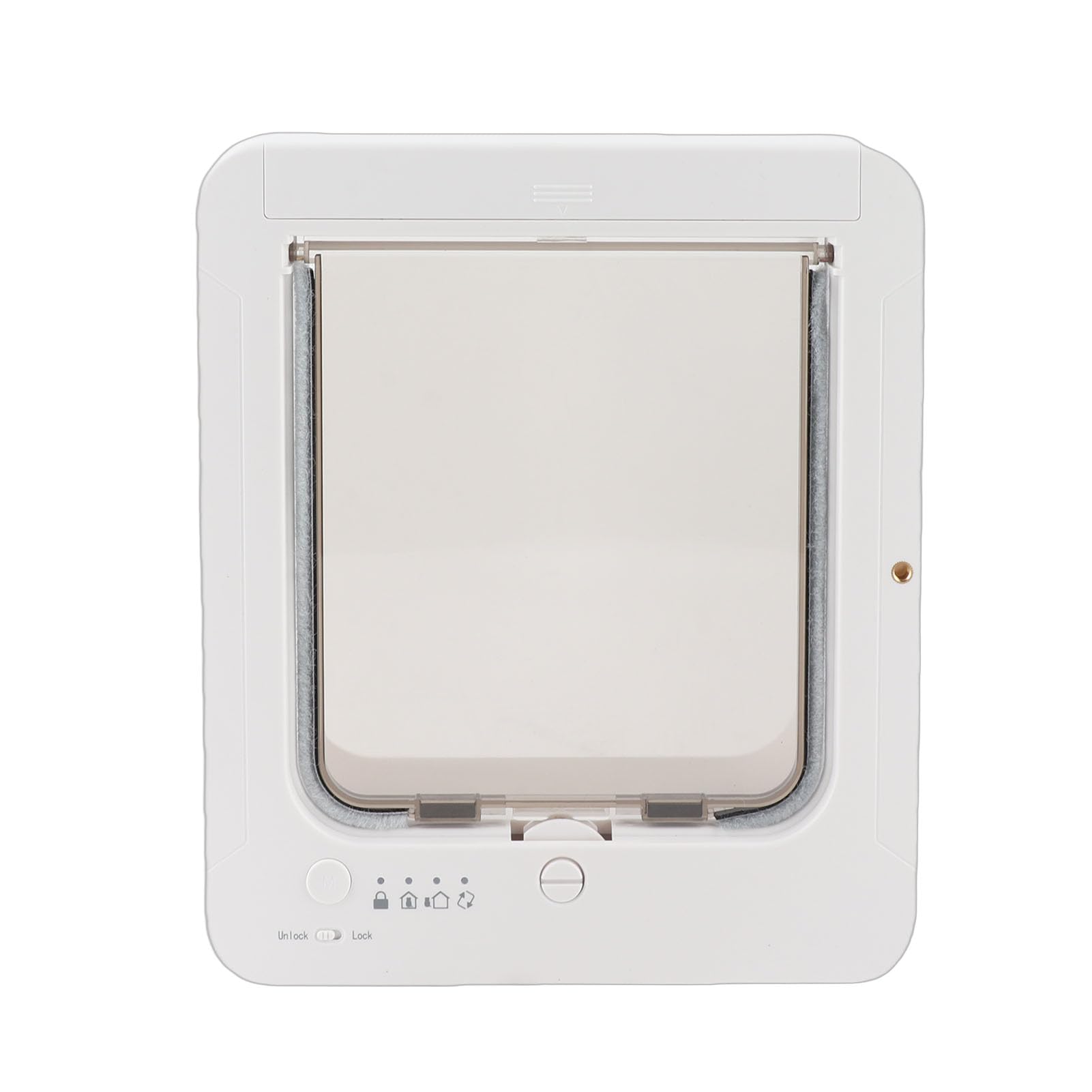 Puerta Inteligente para Gatos, Puerta para Mascotas con Detección Automática con Tecnología Activada por Collar, Entrada de 2 Vías, Fácil Operación para el Hogar, Construcción de Plástico