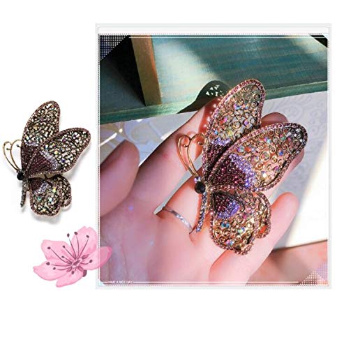 Image of Variety Styles Butterfly Brooch - Multi-Color Rhinestone Crystal Brooch Pin Cute Butterfly Shape Corsages Brooches Decoration Gift for Women