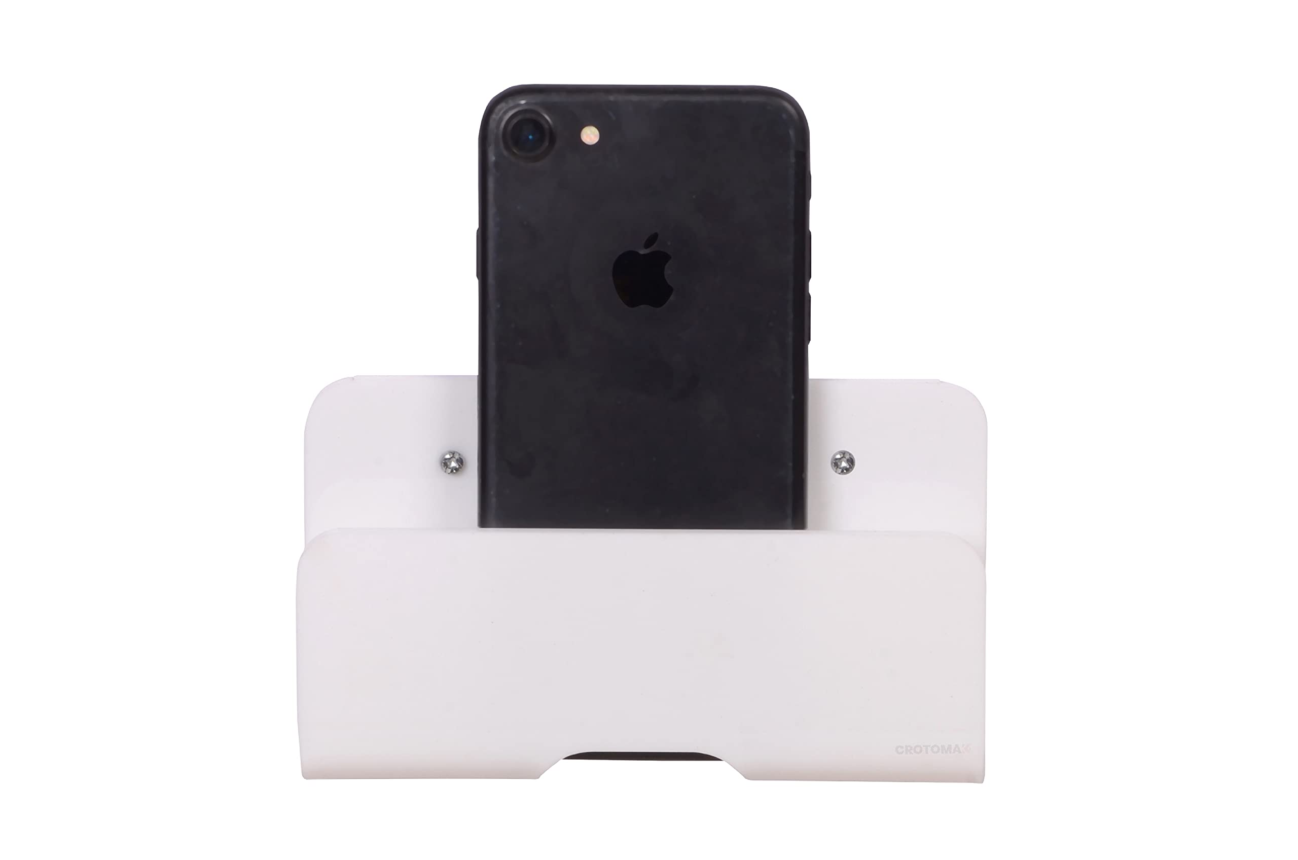 Sanmark Mobile Phone Stand/Smart Phone Holder/AC Remote Stand/TV Remote Stand Unbreakable Acrylic Material with Wall Mount (15 x 12 cm) (S-131)