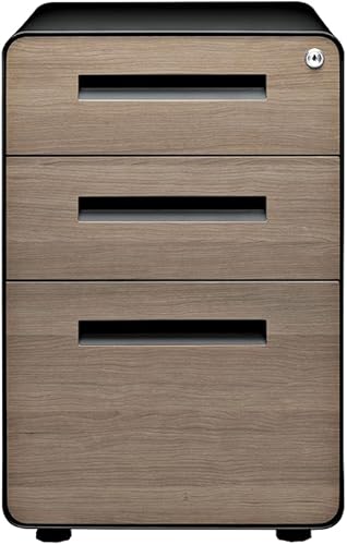 Vista 65 de Stockpile - Archivador móvil de 3 cajones, calidad comercial, preensamblado Negro