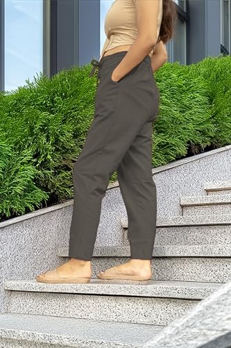 Image of Women's Cotton Regular Fit Trousers - Comfortable and Stylish Casual Office Wear Kurti Pants for Daily Use, Soft and Breathable Fabric