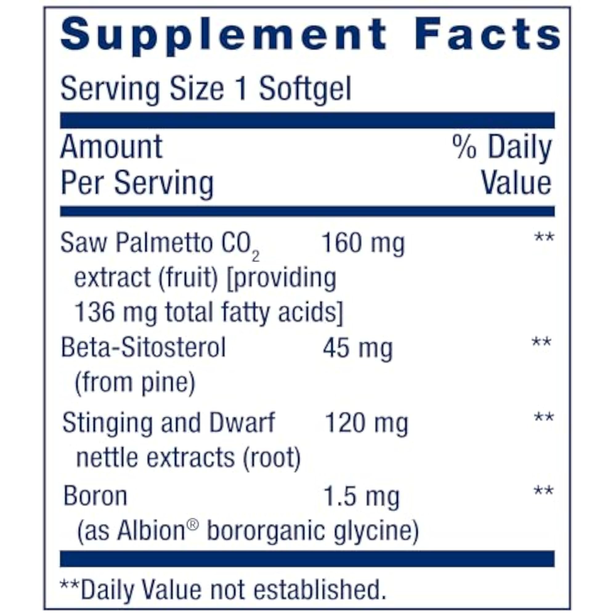 Saw Palmetto Nettle Root Softgels, Natural Health Support