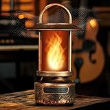 FOXFLAME Bluetooth Outdoor Speakers - Realistic LED Flame with 13 Color Options, Powerful 5W Sound, Wireless Outdoor Speakers with Deep Bass for Parties, Camping, Tailgating & Home Ambience (1 Pack)