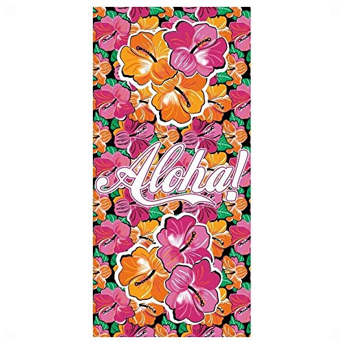 lvl25 Toalla Aloha de Playa y Piscina. Original y Divertida. Tamaño 150 x 75 cm.