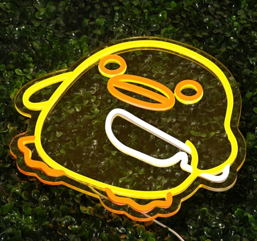 Image of Ducks Neon Lights,LED Ducks Neon Signs for Wall Decor,Neon Light Sign Neon Room Decor,USB Night Lights for Bedrooms,Games Rooms,Parties,Holiday Gifts(13.4 * 12.5in)