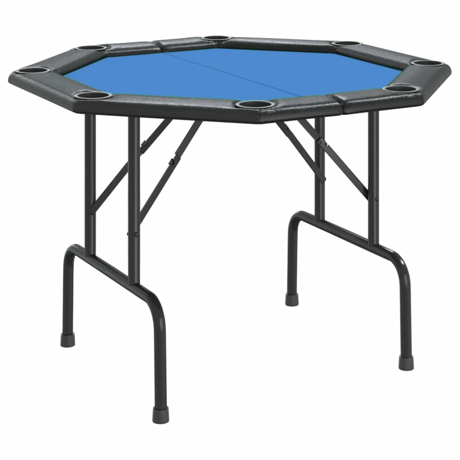 ZEYUAN Pokertisch Klappbar 8 Spieler Blau 108x108x75 cm, Poker Table, Spieltisch, Blackjack, Poker Tisch, Roulette Tisch, Deko Casino Poker