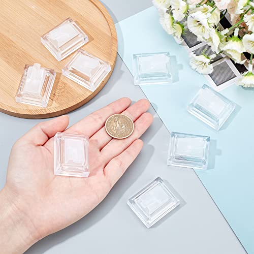 SUNNYCLUE 8Pcs Acrylic Ring Display Holder Clear Plastic Transparent Square Storage Stands Displays Showcase Organizer for Jewelry Towers Weddings Rings Men Women Trade shows Stores - Image 3