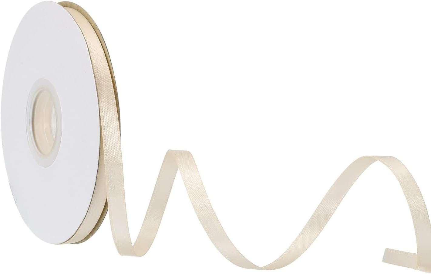 TOP-VIGOR 6mm 25 Yard Satin Ribbon, Single Sided Grosgrain Thin Solid Silk Ribbon