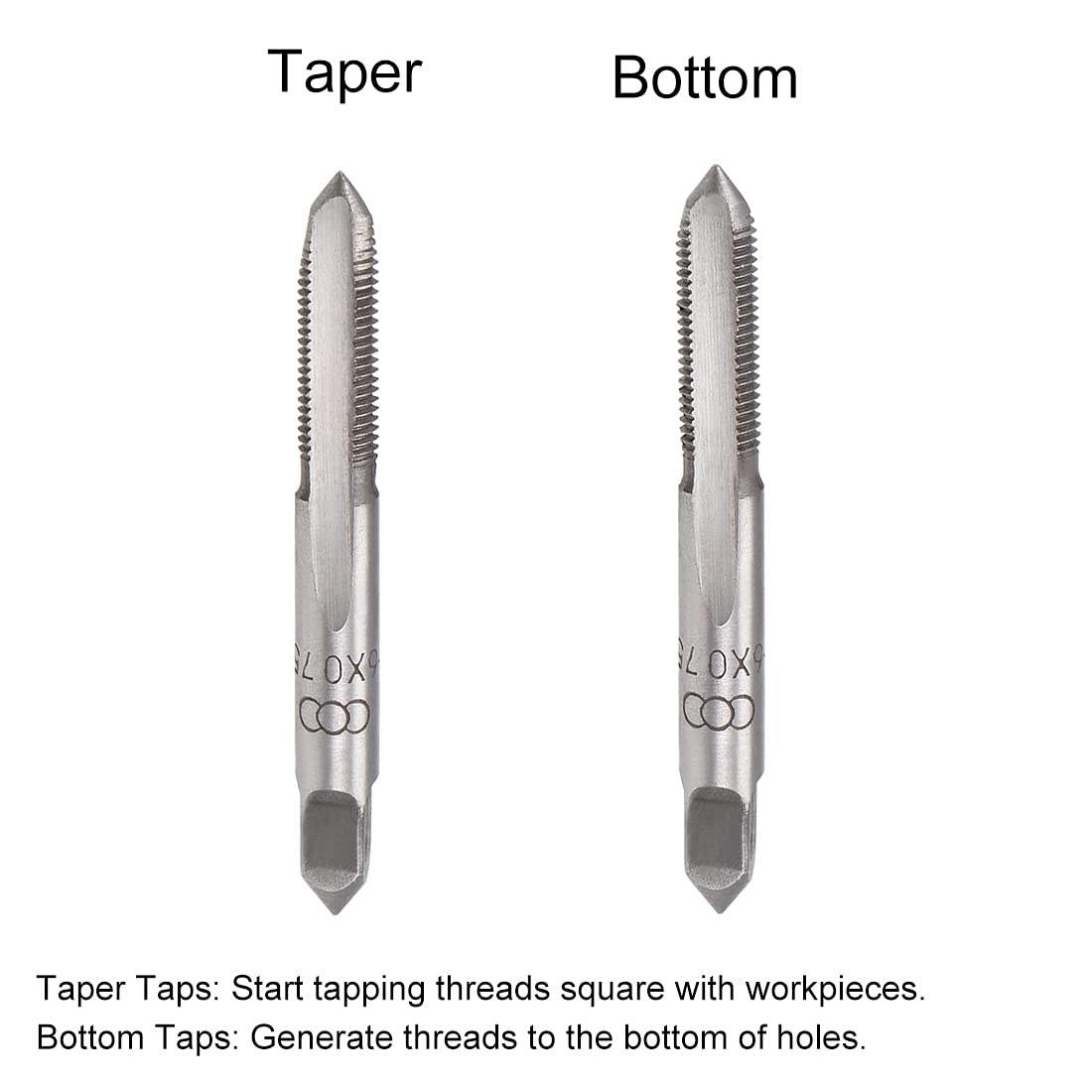 Taraud Machine HSS 1/2-12 BSW - 4 Cannelures Droites, Longueur Filetage 30mm - Pour Filetage Sur Métaux Tendres - 2