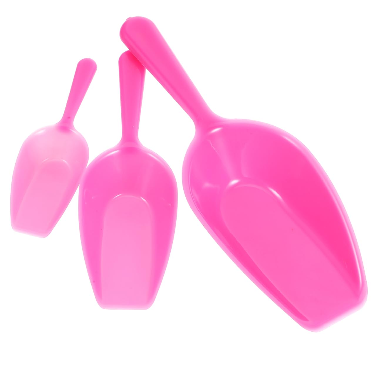 NUOBESTY 3pcs Mini Jewelry Bead Scoops Pink Small Measuring Shovel for DIY Crafting for Beads and Diamonds Storage