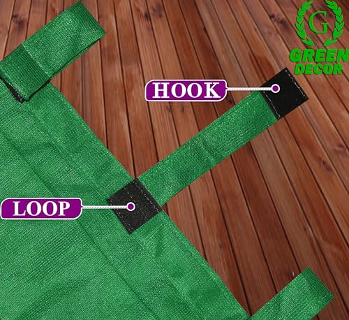 Image of HDPE Fabric 85-90% Sun Blockage & UV Protection Detachable Tab Top Balcony & Outdoor Curtains Temperature Reducing for Window&Door Curtains(Green Color 4.5X5 Feet) 1 Piece