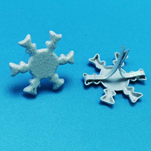Aboofan 100Pcs Snowflake Brads Split Pins Paper Fasteners Diy Art Craft Accessories, Scrapbooking Brads, Craft Pins Pushpin #TOP7