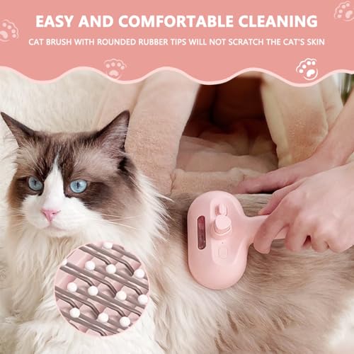 Lunriwis Cat Steam Brush,Long Short Haired Cats steam cat brush, Steam Pet Grooming Cat Brush Easy to Clean - Image 3