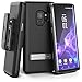 Encased Combo Case for Samsung Galaxy S9 (Ultra Thin) Slimline Holster Shell w/Kickstand and Belt Clip (Black)