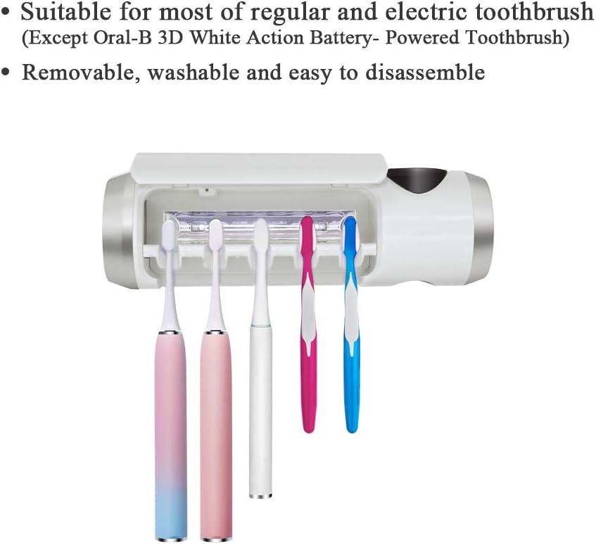 SARMOCARE Toothbrush Holder with five toothbrushes inserted, showing its capacity and design