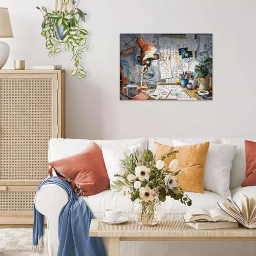 Ravensburger Puzzle 2D 1000 ElementóW: Biurko Arysty, Nowy Design - 4