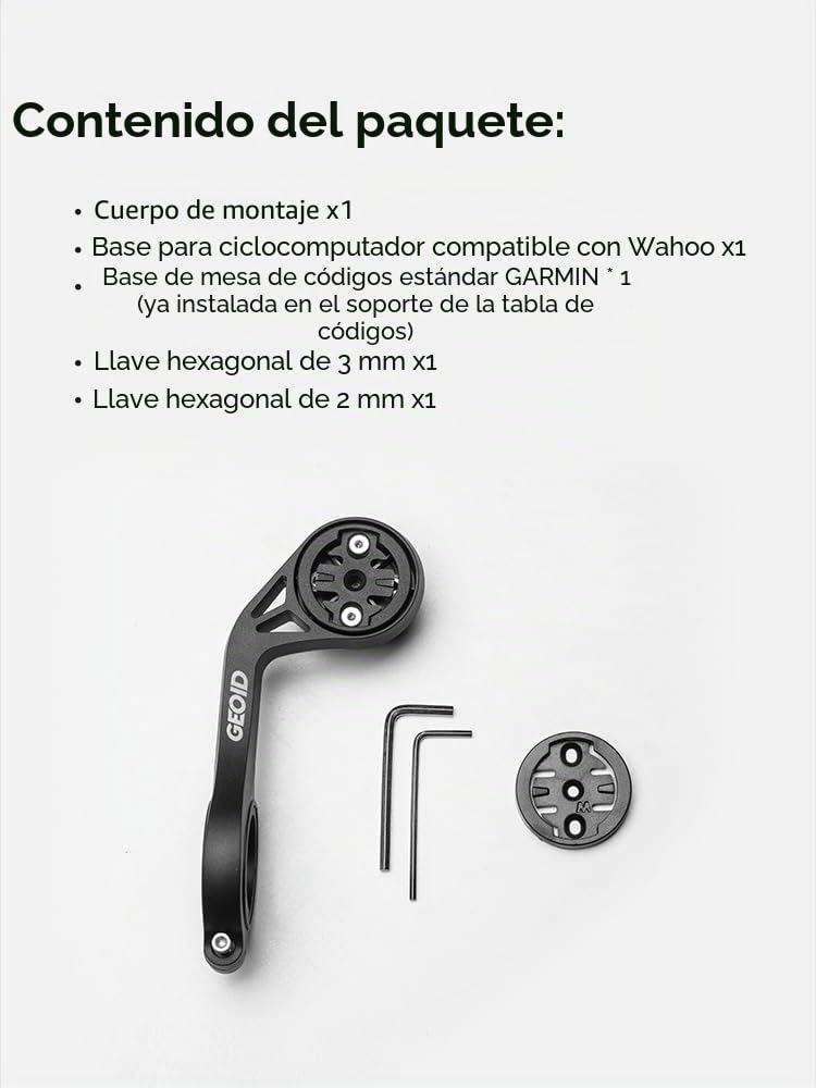 Ciclocomputador GPS GEOID CC600 con Soporte de Manillar extendido