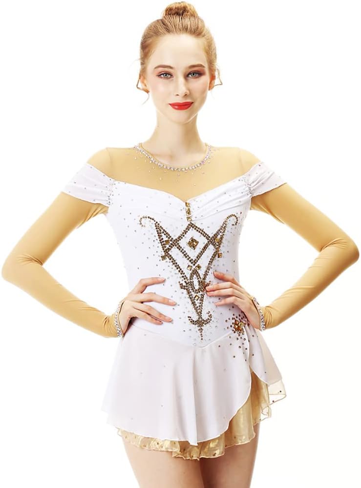 Ice Skating Skirt for Girls Figure Skating Competition Wear Outdoor Sports Costume Team Gymnastics Clothes