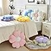 Ddliury Flower Pillow, Flower Shaped Pillow Decorative Throw Pillows for Bed Couch, Cute Daisy Pillow Dorm Decor Floor Seating Cushion (White, 15 Inches)