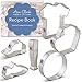 Baseball Cookie Cutter Set - 6 piece - Bat, Ball, Glove, Jersey, Cap, Shoe - Ann Clark - Tin Plated Steel