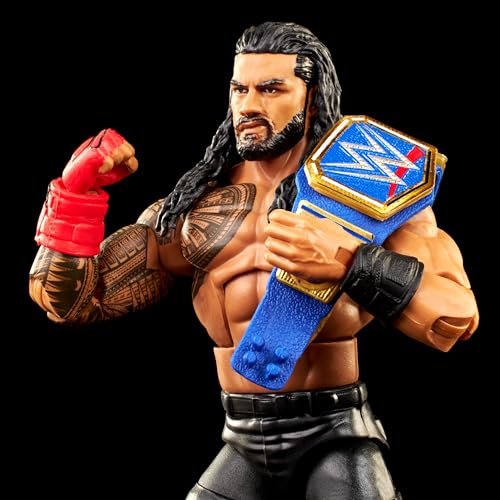 Image of Mattel WWE Roman Reigns Elite Collection Action Figure with Accessories, Articulation & Life-like Detail, Collectible Toy, 6-inch