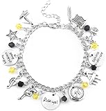 Blingsoul Charm Bracelets for Women - Broadway Hamiltn Musical Merchandise Silver Charm Bracelet Rise Up Jewelry Gift