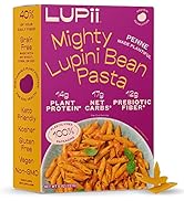 Lupii Lupini Bean Penne Pasta - Low Carb, High Fiber, High Protein, Low Calorie Penne Pasta Noodl...