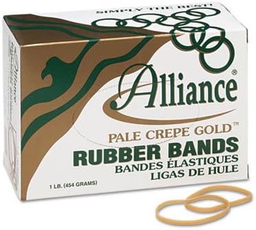 Pale Crepe Gold Rubber Bands, Size 32, 3 x 1/8, 1lb Box, Sold as 1 Box