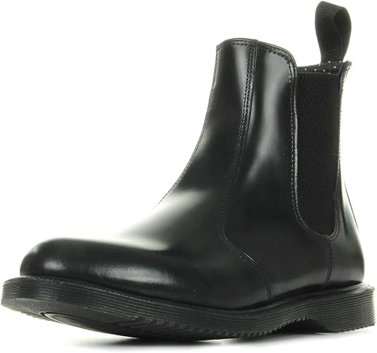 Dr. Martens Women's Leather Flora Chelsea Boot, Black, 3 UK
