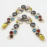 2 x Kettenverbinder mit Strasssteinen